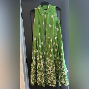 Tommy Hilfiger Green Floral Button-Down Dress